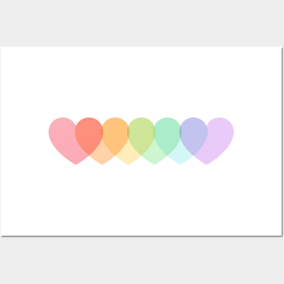 Rainbow heart Posters and Art